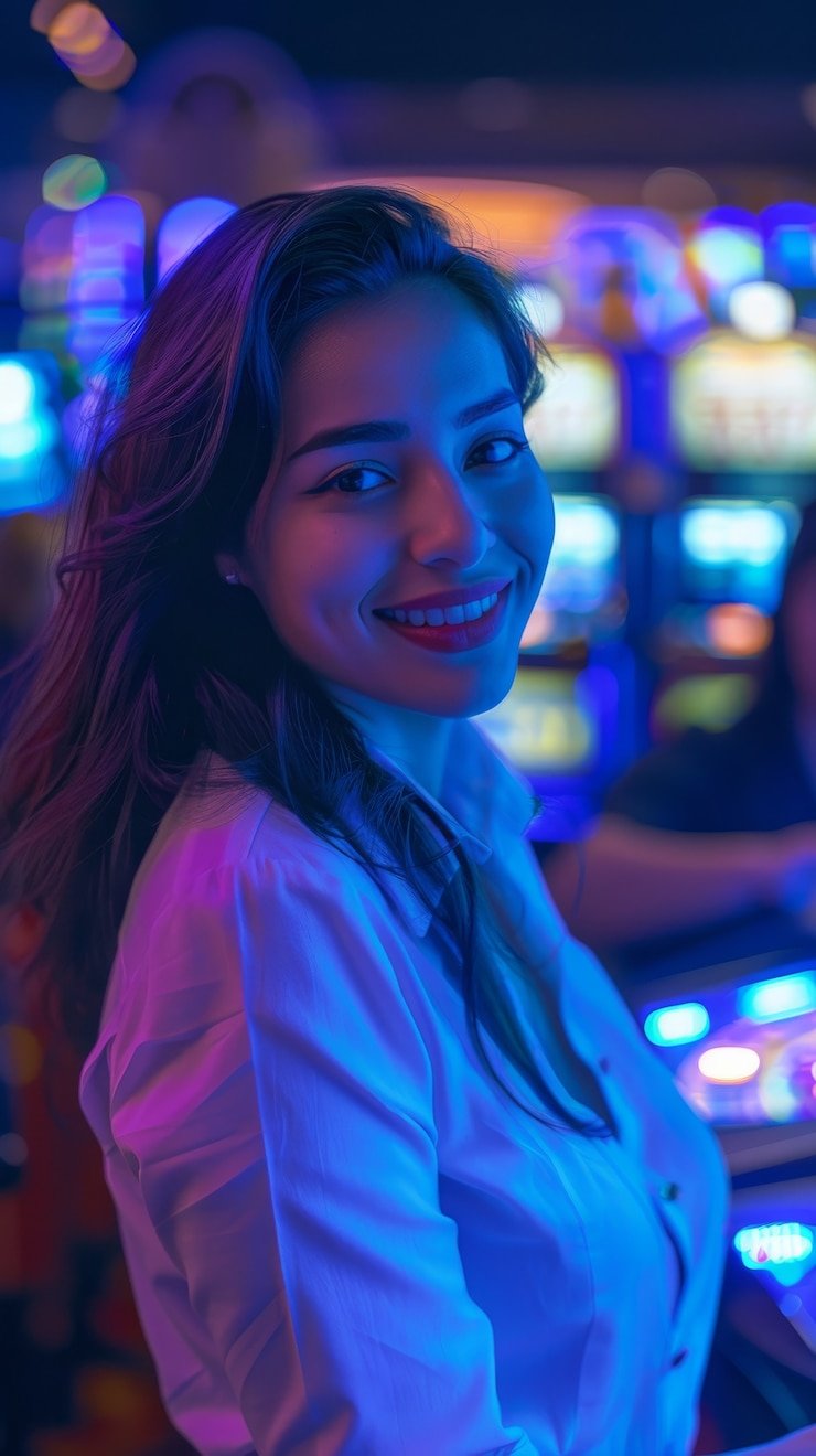 Mobile app screenshot showing roulette table with live dealer and betting layout on phone screen